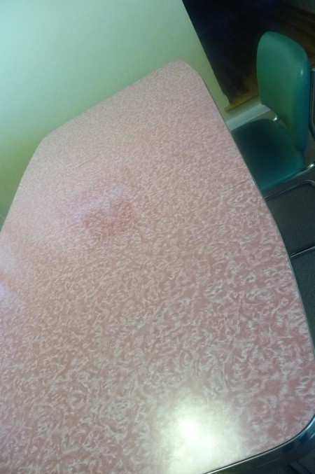 Pink Formica Table
